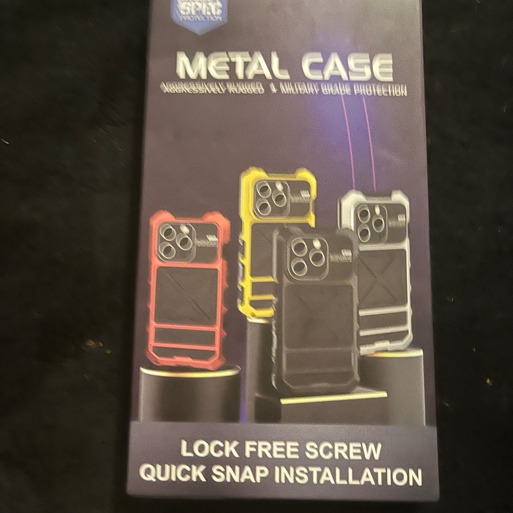 Metal Case for iPhone 15 - Black, Red, Yellow